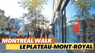 4K Montreal Walk in Le Plateau-Mont-Royal: Rachel, Saint-Denis Street