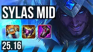 SYLAS vs IRELIA (MID) | 6 solo kills, Godlike | EUW Master | 25.16