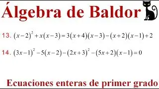 Solución de dos ecuaciones de primer grado con productos indicados. Baldor 80_13 y 14