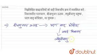 निम्नलिखितशब्दावलियोंको सहीविकासीयक्रममेंव्यवस्थितकरें - विकासशीलपरागकण , बीजाणुजनऊतक, लघुबीजाणु...