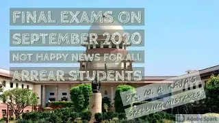 Final year exams on September 2020- Supreme Court Judgement | All Arrear Students are not Happy|