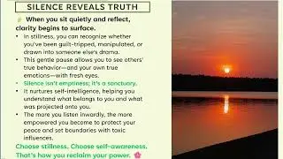 Silence reveals truth (reupload)