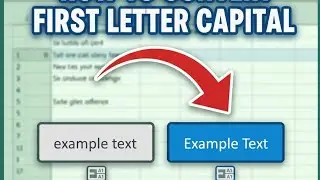 How to Capitalize First Letter of a Word in Excel | 
