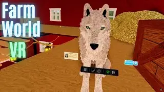 Farm World in VR with retro synth wave music