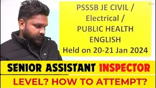 PSSSB JE CIVIL/Electrical Exam English Analysis | PSSSB Senior Assistant Inspector |Electric English
