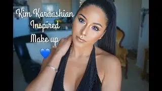 Kim Kardashian INSPIRED affordable Make up Tutorial 💙| Sandra Cuevas