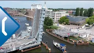 Tijdelijk beweegbare brug (JMB) van Janson Bridging in gebruik in Wormer!