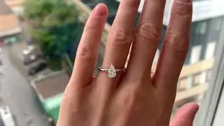 0.6 carat Pear Diamond Engagement Ring - Style #1004 - PIERRE