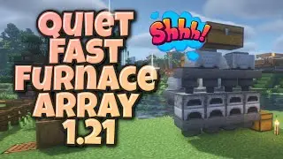 Minecraft Super Quiet Mini Furnace Array Tutorial in 1.21 Java FAST SMELTING! #minecraft