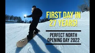 First Day Snowboarding in 27 Years! Perfect North Slopes - Opening Day 2022-2023 Season