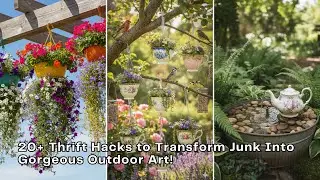 Transform Junk Into Garden Gold! 20+ Genius Thrift Store Hacks for Stunning Outdoor Art! 💚♻️