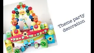 DIY 1st Birthday Party Decoration Ideas At Home | Cookie Monster Theme party for boy girl