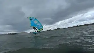 Kitesurf Wingfoil - Forecast Storm, in real go swim...Mandichosee