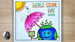 Very easy Ozone Day Poster drawing| World Ozone Day drawing| Save Ozone Save Earth Poster drawing