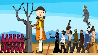 Squid game vs IT Pennywise, Jason, Freddy, Michael, Pinhead, Leatherface, Jeff Killer, Pyramid Head