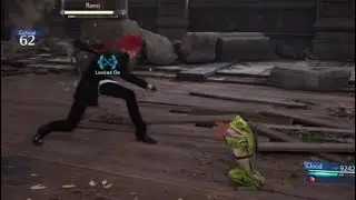 Final Fantasy 7: Aerith watches a FROG destroy Reno