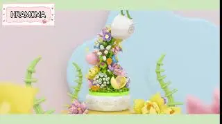 Building Block Flower Light Music Box Compatible with Lego Building Block Toys