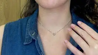18 karat white gold necklace with a diamond - Italy