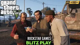 GTA 5 PC 4K - MISSION -#39 BLITZ PLAY  [ ROCKSTAR GAMES PC 4K VIDEO] HOW TO COMPLETE MISSION ?