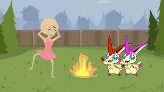 (Disowed) Victini boy and Victini Girl Burned King Juan's iphone/Ungrounded