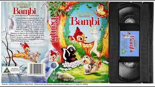 Bambi (1942) . 1st March 1994 - UK VHS