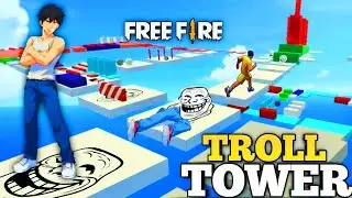 Troll Tower 🤬 Impossible Parkour! | Free Fire New Troll Obby Map Code #trolltower