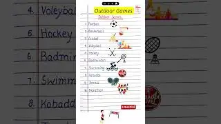 10 Outdoor Games Name in English Learn Outdoor Games Name | Outdoor Game #shorts #game #viral