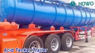 V Shape Acid Tanker Trailer 18000L Q345B Stainless Steel With BPW Axles