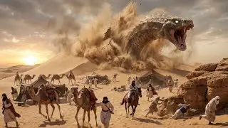 Giant Serpent in the Egyptian Desert &ndash; AI 