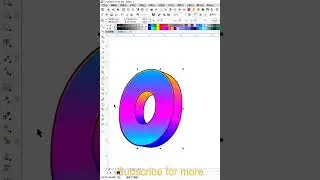 CorelDRAW | Full Tutorial for Beginners 初学者完整教程 Design 3D Letter #shorts #54