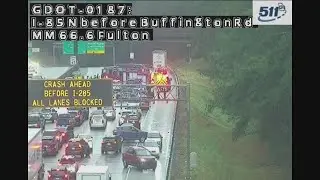 Crash shuts down all lanes of I-85 | Latest update