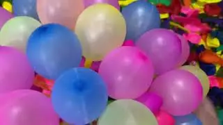 🎈Colorful Water Rainbow Balloons Blow Fun || Mini Balloon Blow with Electric Pump#ytshorts #trend