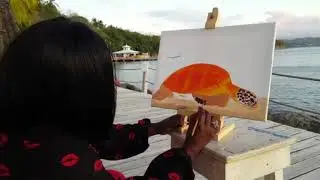 Sea Turtle Artwork Film in Saint Lucia.