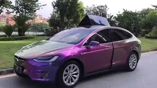 CAXVINYL Factory PET Glossy Celestial Unicorn Car Wrap Install Case