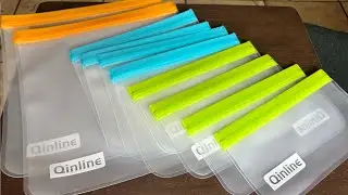 Leakproof Reusable Food Storage Bag Review | Snack, Sandwich, & Gallon Size Reusable Bags