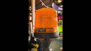 DIN Pole Mounted Amber LED Flashing Beacon Light