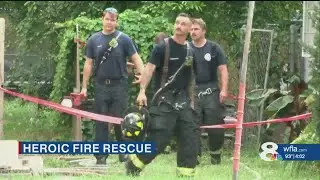 St. Pete grandma, two kids rescued from second floor after fire broke out downstairs
