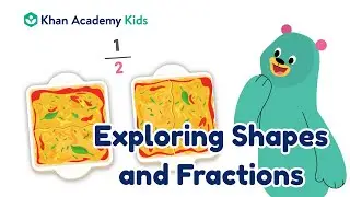 Дроби для детей (половины и четверти) с геометрическими фигурами | Khan Academy Kids
