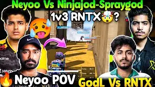 Neyoo vs Ninjajod - Spraygod😱 Neyoo POV! Clutchgod Full Shocked🥵 GodLike Vs RNTX