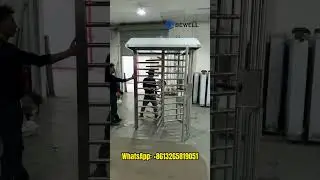 Bewell Security Access Control Rotary Hydraulic Mechanism Full Height Turnstile Gate#FullHeightGate