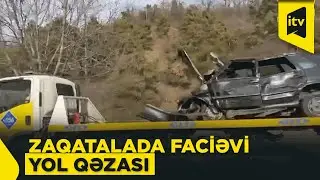 Zaqatalada avtomobil aşıb: 1 &ouml;l&uuml;, 1 yaralı