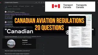 Flight Test Prep: CARs Canadian Aviation Regulations - 20 Questions (PPC)