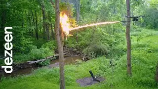 Flamethrower drone can shoot a seven-metre long stream of fire