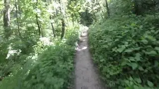 Devou Park Back Country Incinerator Trail Climb to Top.  W/ Handlebar Mount GOpro view