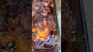 Midway into the cook time to wrap in butcher paper!!!