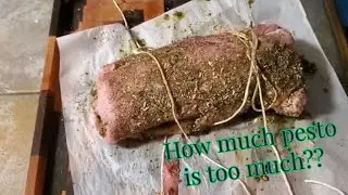 Pesto Stuffed pork loin.