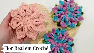 FLOR REAL EM CROCHÊ | Passo a Passo | Por Mimos da Jô Tapetes e Trilhos