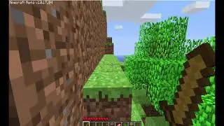 My first world in Minecraft Alpha 1.0.17_04