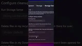 How to run Storage Sense Now in #windows11