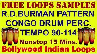 Bollywood R.D. Burman Rhythm Pattern Loop | Tempo 90-114 Congas Drum Perc | By Paraag Drum Machine |